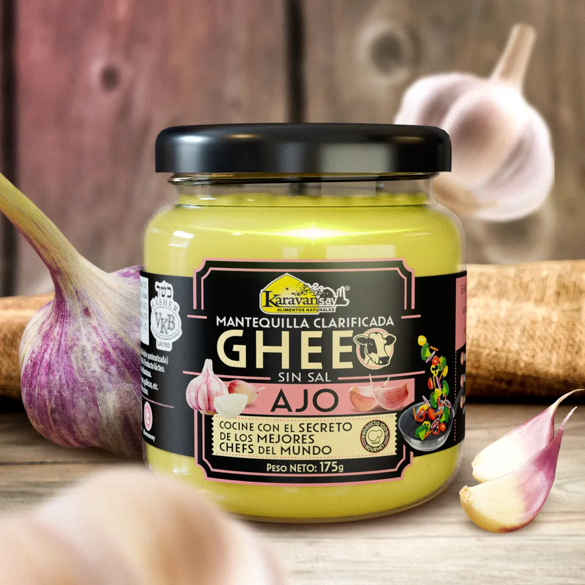 Diseño de packaging para Karavansay Ghee, Alimentos, Colombia — aplicación 1.