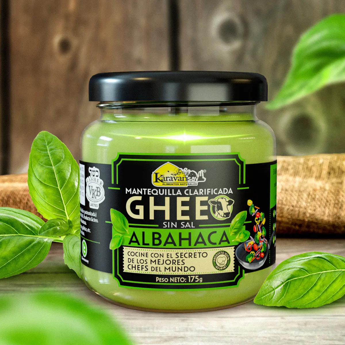 Diseño de packaging para Karavansay Ghee, Alimentos, Colombia — aplicación 2.