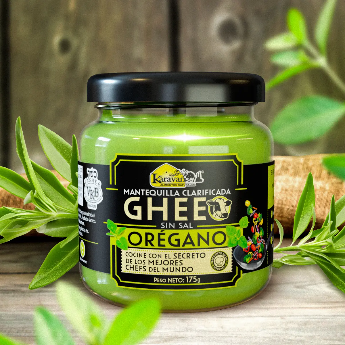 Diseño de packaging para Karavansay Ghee, Alimentos, Colombia — aplicación 3.