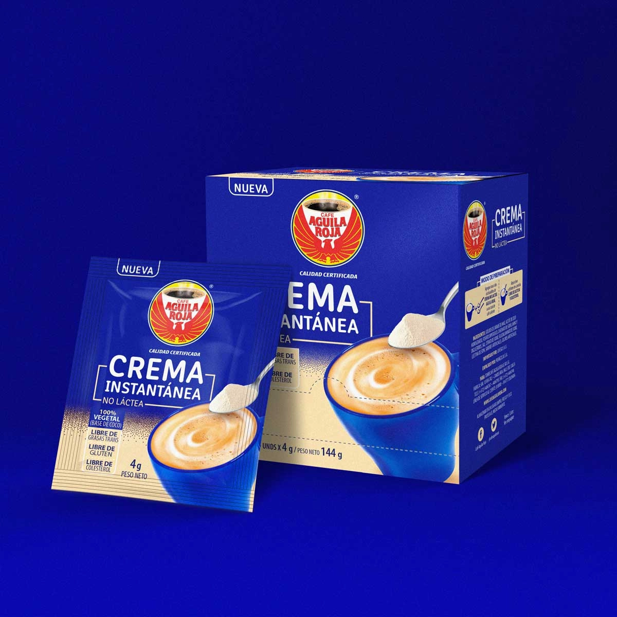 Diseño de packaging para Águila Roja, Cremas no lácteas, Colombia — aplicación 3.