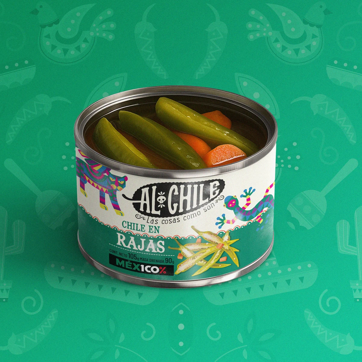 Diseño de packaging para Alchile, Alimentos, México — aplicación 3.