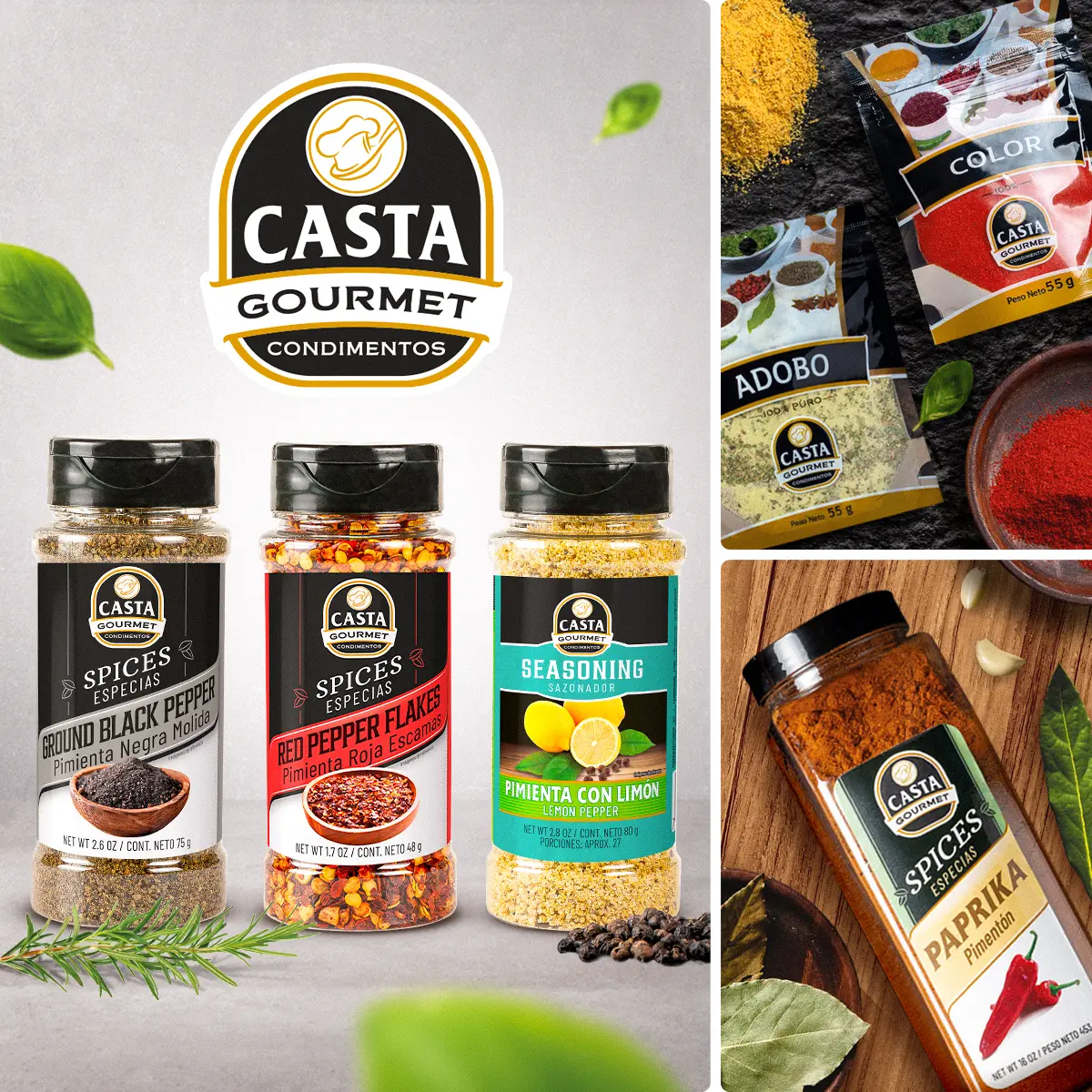 Diseño de packaging para Casta Gourmet, Alimentos gourmet, Colombia — aplicación 1.