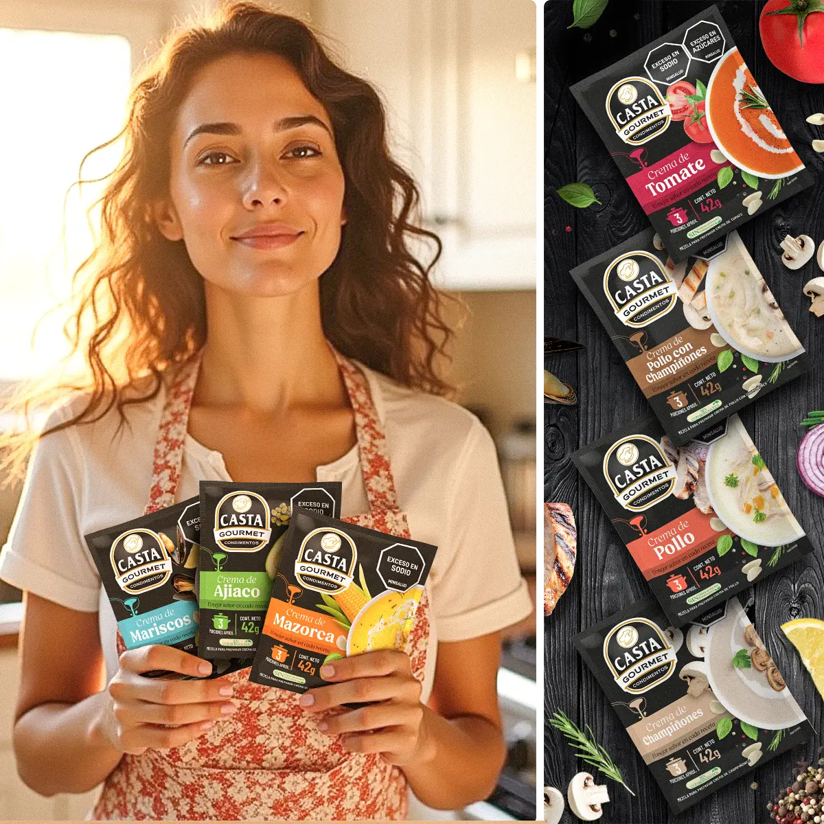 Diseño de packaging para Casta Gourmet, Alimentos gourmet, Colombia — aplicación 2.