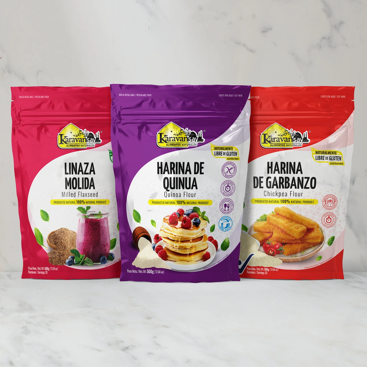 Sistema de packaging para harinas Karavansay.