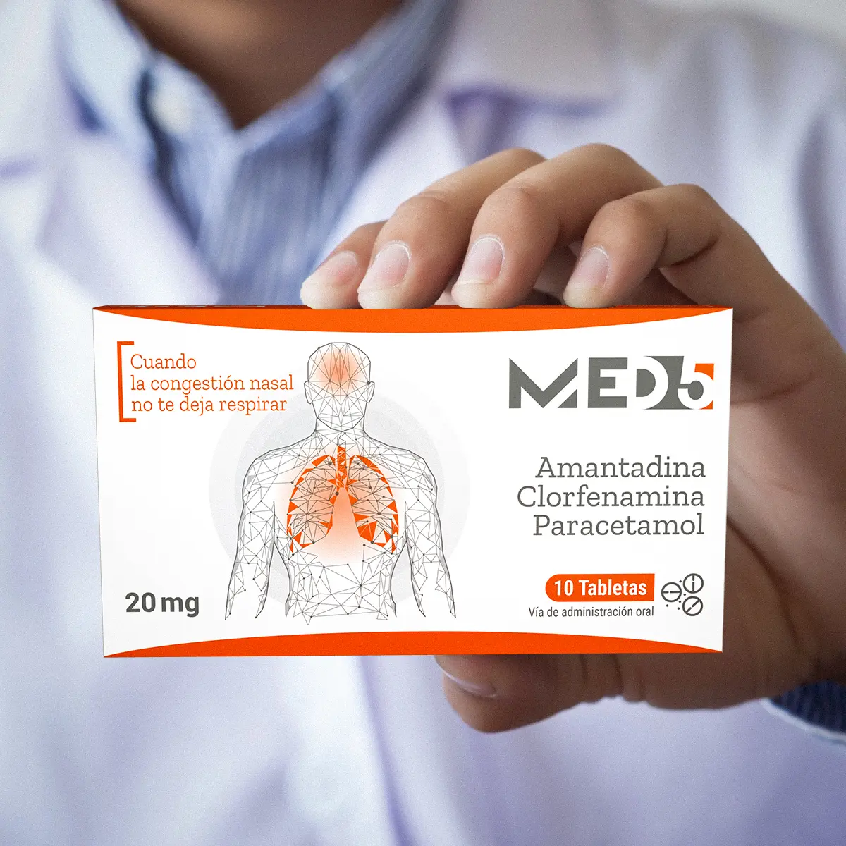 Diseño de packaging para MED5, Farma OTC, México — aplicación 1.