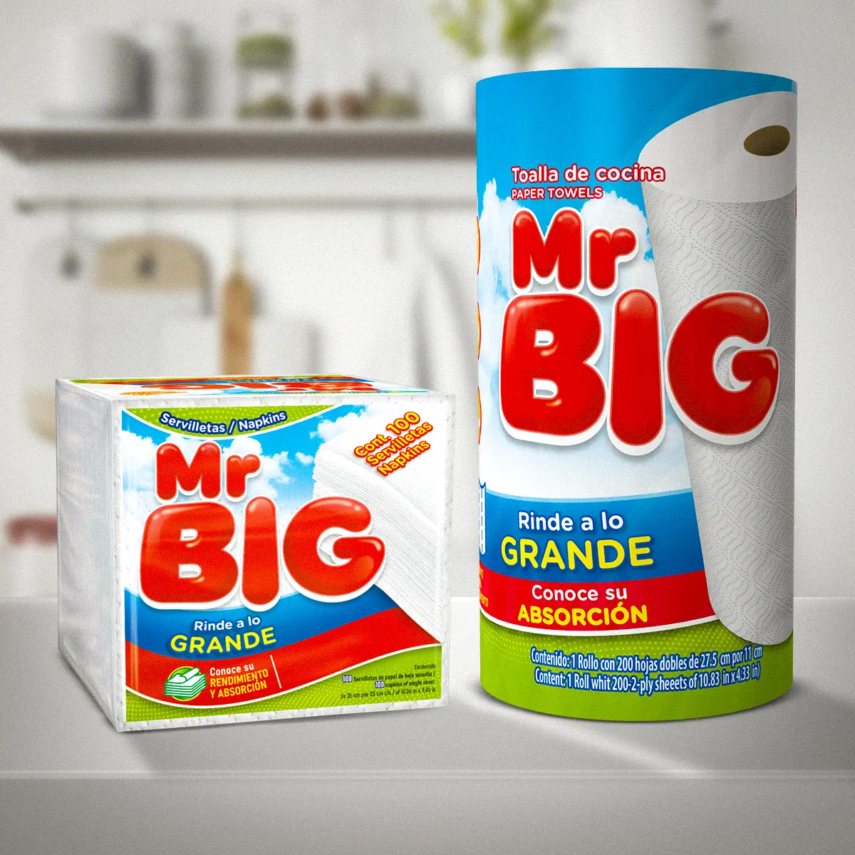 Diseño de packaging para Mr BIG, Aseo del hogar, México — aplicación 2.