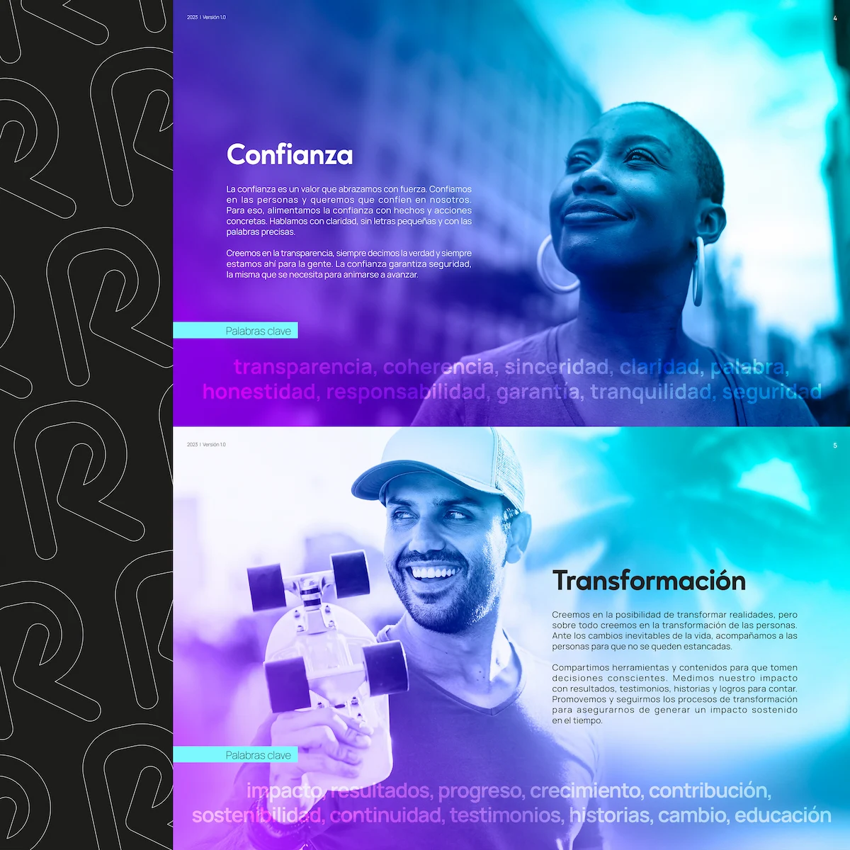 Diseño de identidad de marca para Retorna, Fintech, Estados Unidos — aplicación 2.