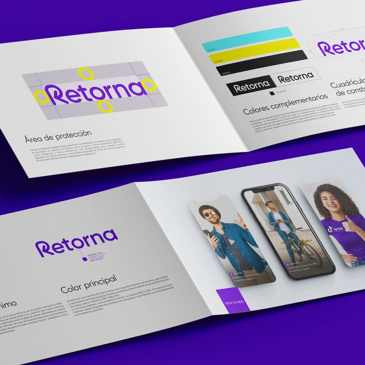 Diseño de identidad de marca para Retorna, Fintech, Estados Unidos — aplicación 3.