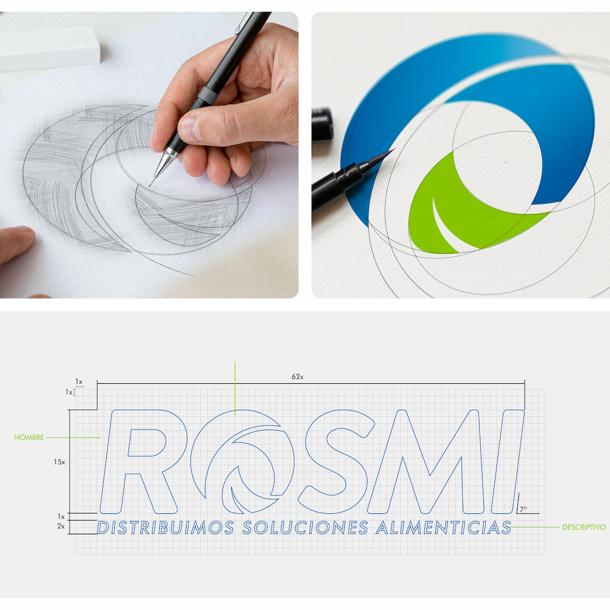 Diseño de identidad de marca para Rosmi, Corporativo, Colombia — aplicación 3.