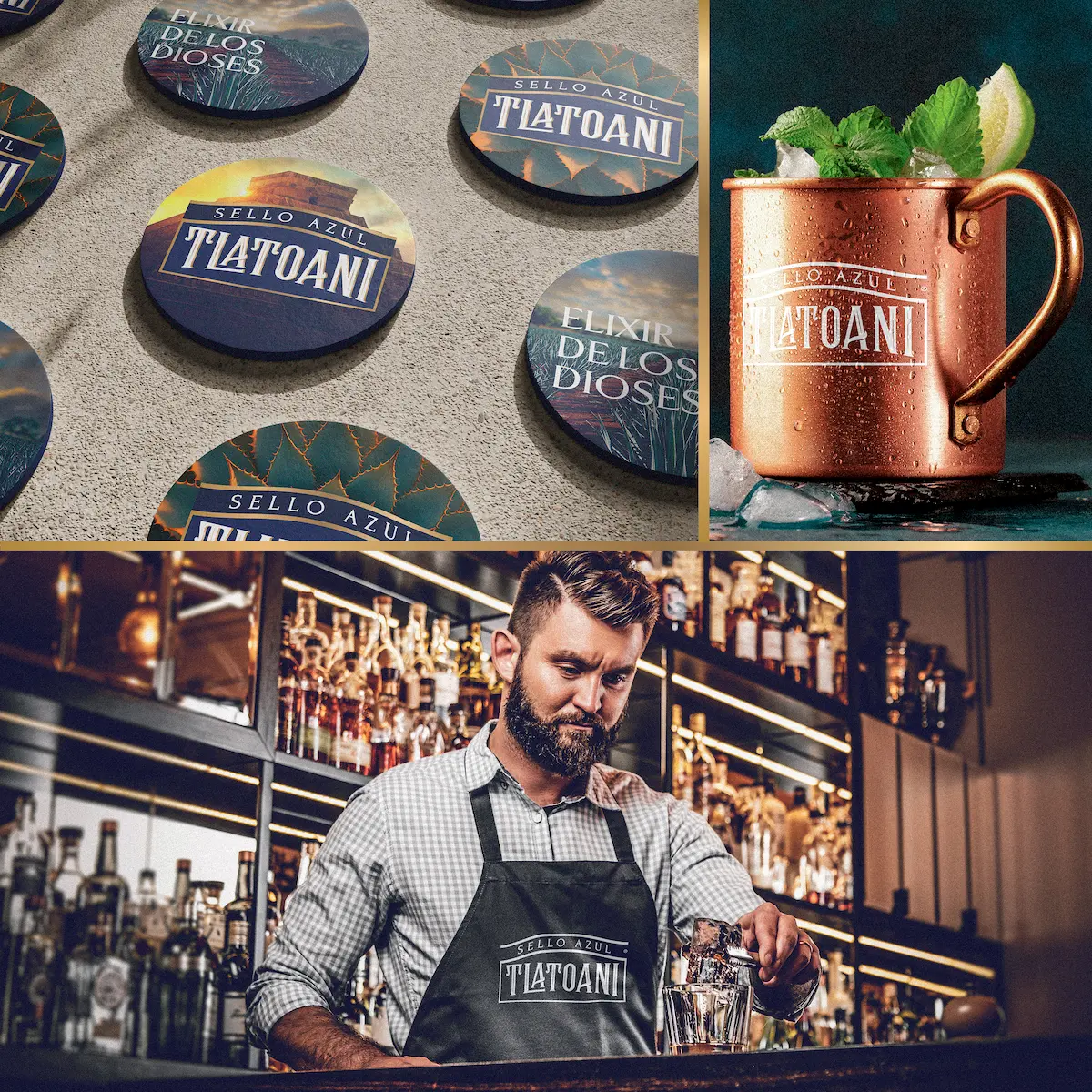 Diseño de packaging para Tequila Tlatoani, Bebidas, México — aplicación 1.