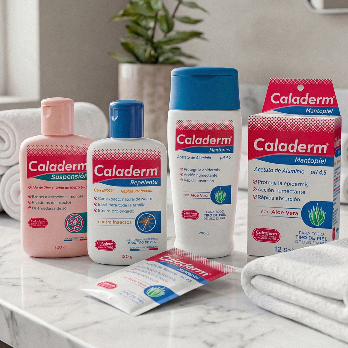 Rediseño de identidad y packaging para Caladerm de Laboratorios URGO-GERCO.